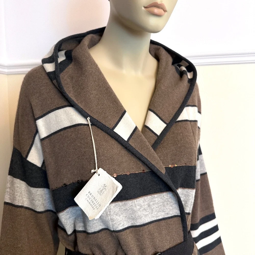 BRUNELLO CUCINELLI 100% cashmere long cardigan - Picture 6 of 16